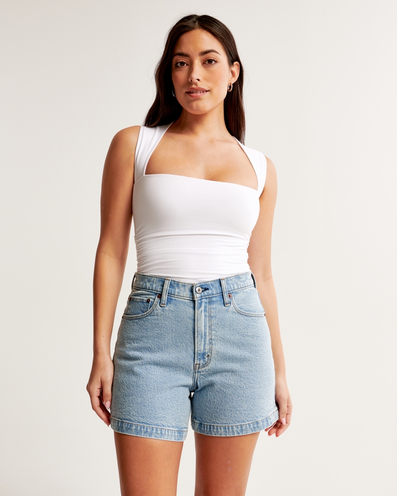 Women's Curve Love High Rise Dad Short | Women's Bottoms | Abercrombie.com