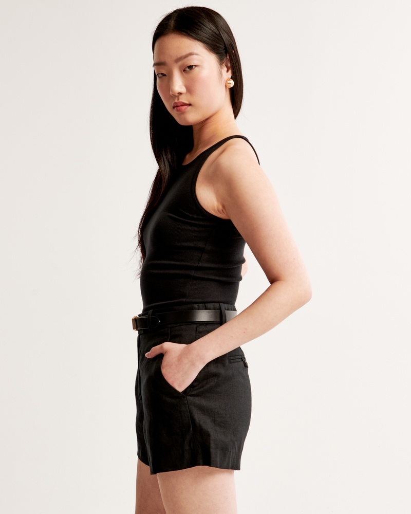 Premium Linen Fixed Waist Short