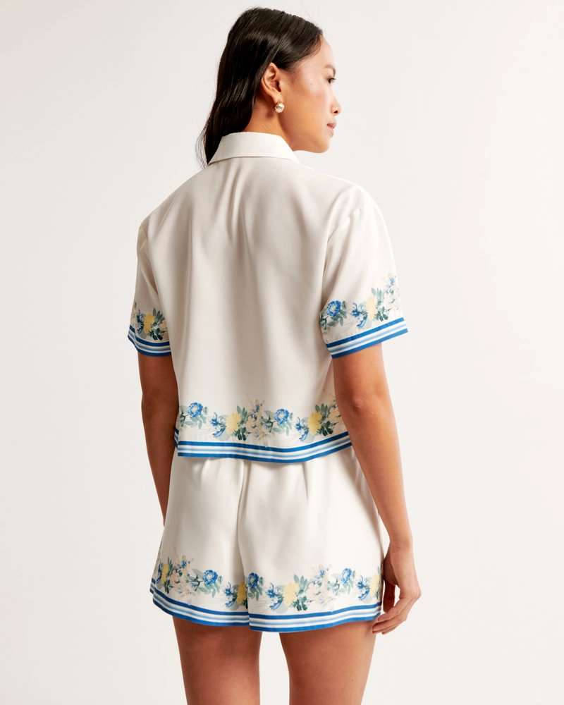 Faux Silk Pull-On Short