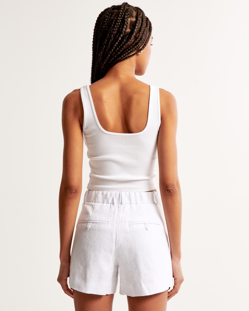 Premium Linen Fixed Waist Short