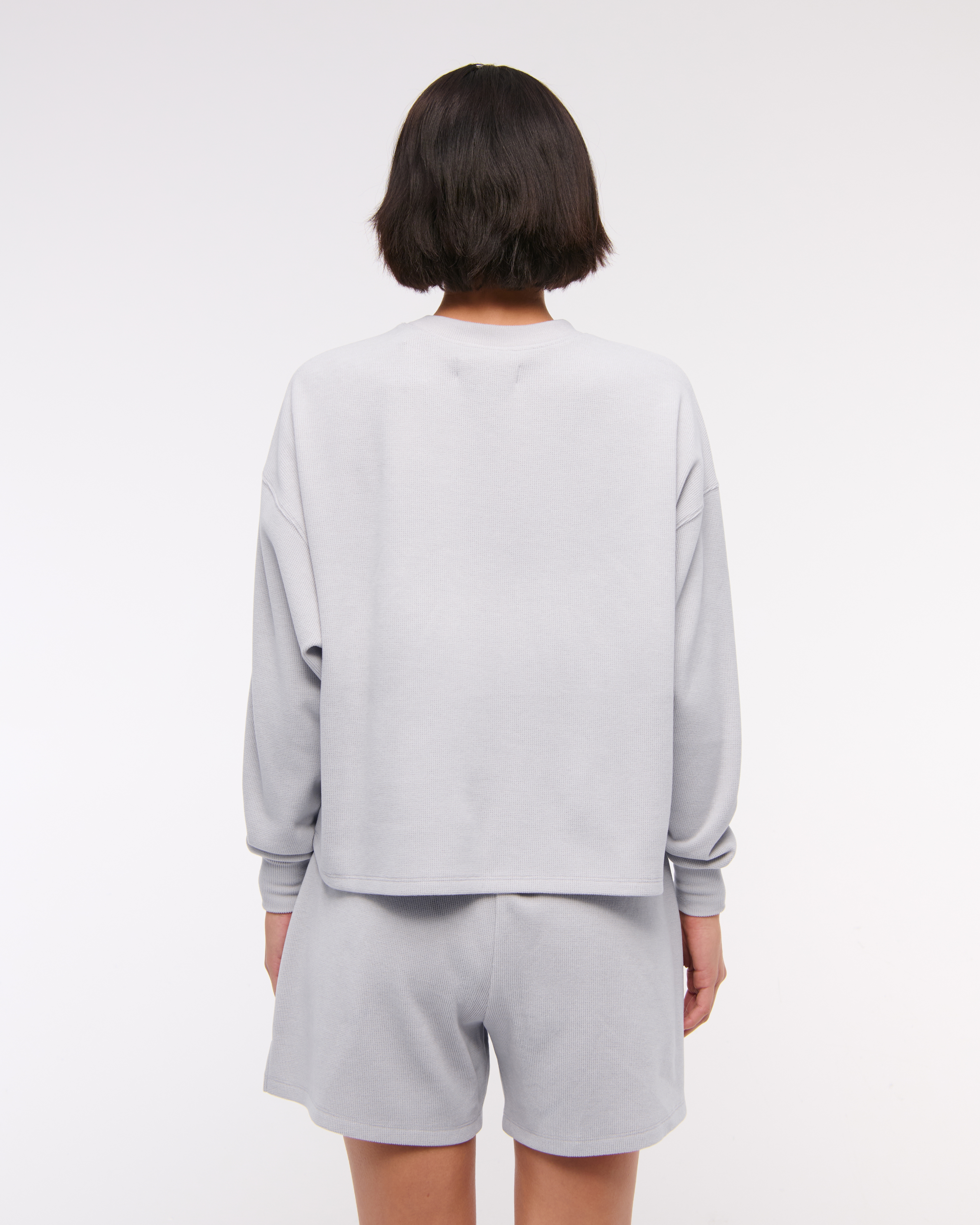 Abercrombie & Fitch Lounge Waffle Short In Gray