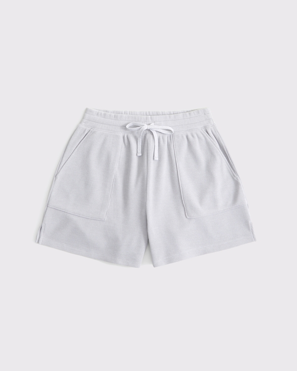 Lounge Waffle Short, Light Gray view 1