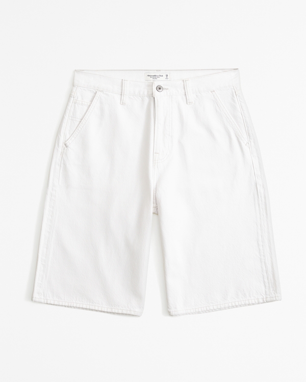 Curve Love Mid Rise Slouchy Short, White