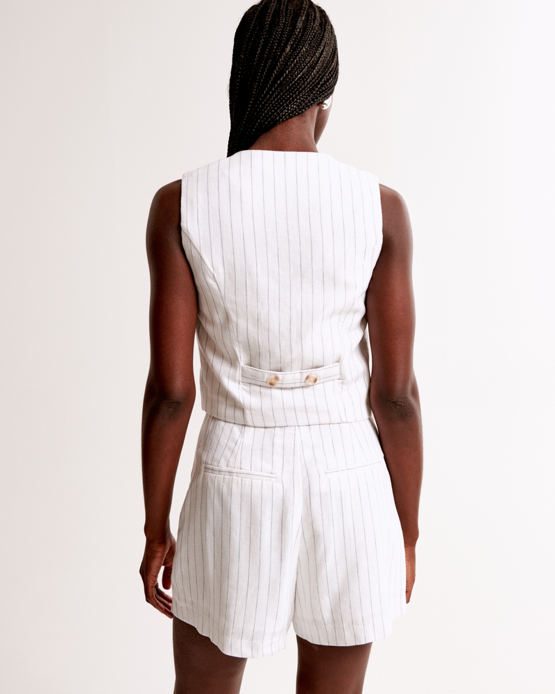 A&F Sloane Tailored Linen-Blend Short