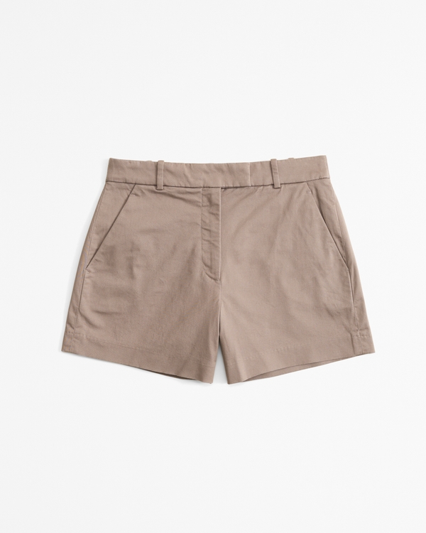 High Rise Tailored Short, Taupe Gray view 2