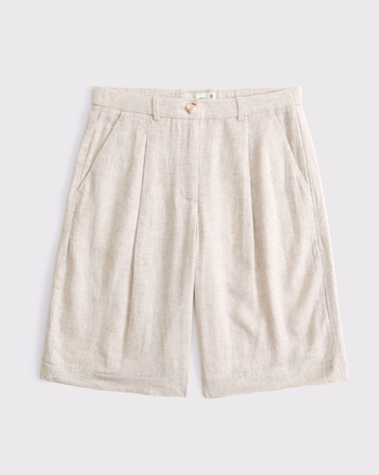 Mid Rise Linen-Blend Bermuda Short from Abercrombie & Fitch - $39.99