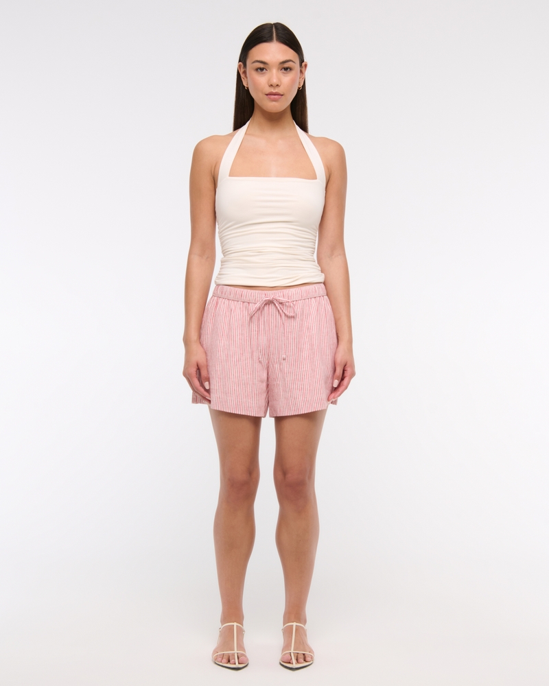 Linen-Blend Pull-On Short