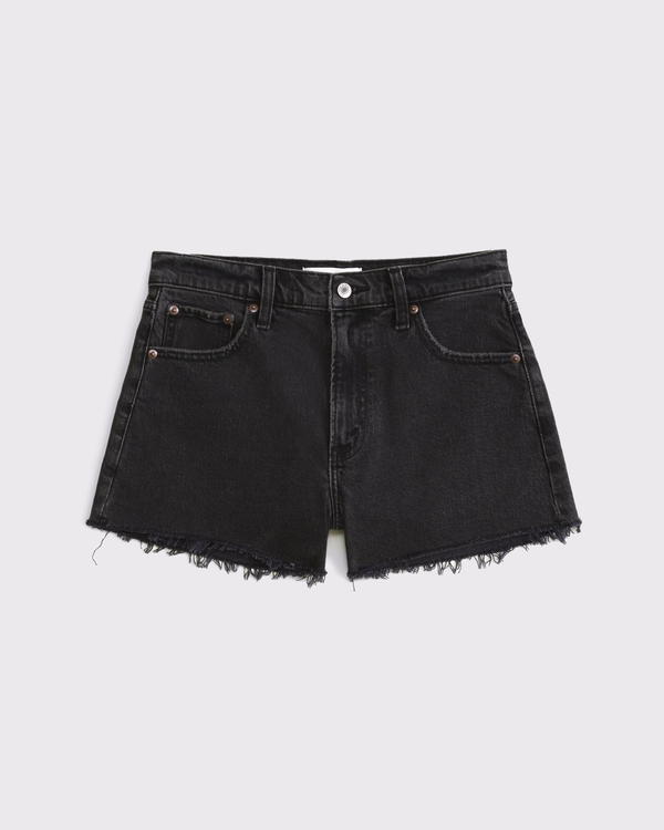 High Rise 90s Cutoff Short, Washed Black view 1