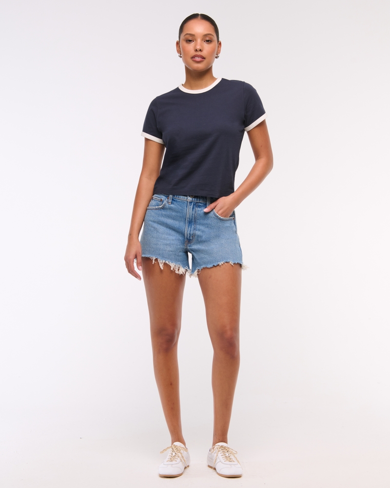 High Rise 90s Cutoff Short