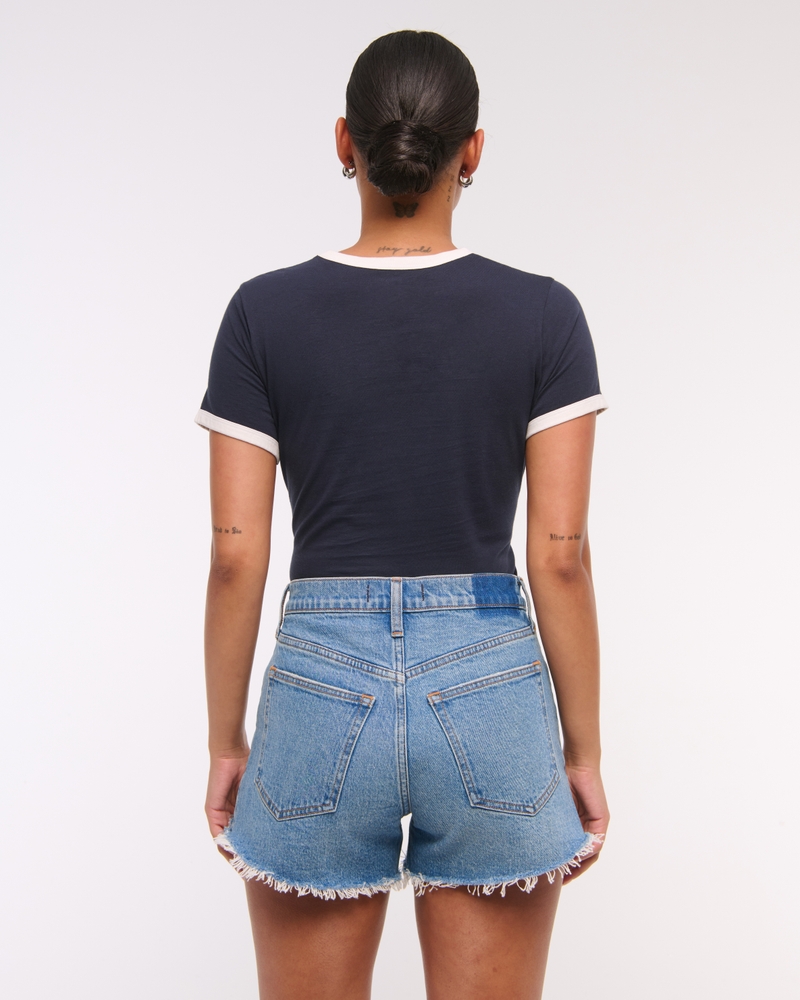 High Rise 90s Cutoff Short