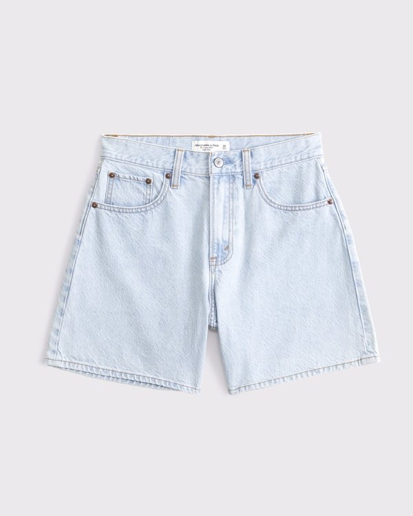 High Rise Loose Short, Light Wash view 1