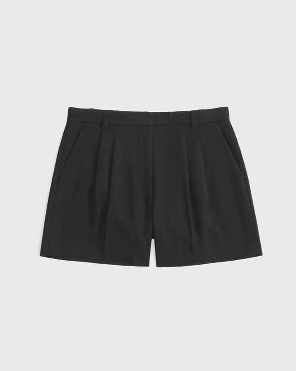 A&F Sloane Low Rise Tailored Short, Black view 1