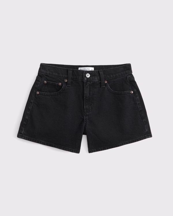 Mid Rise A-Line Short, Black view 1