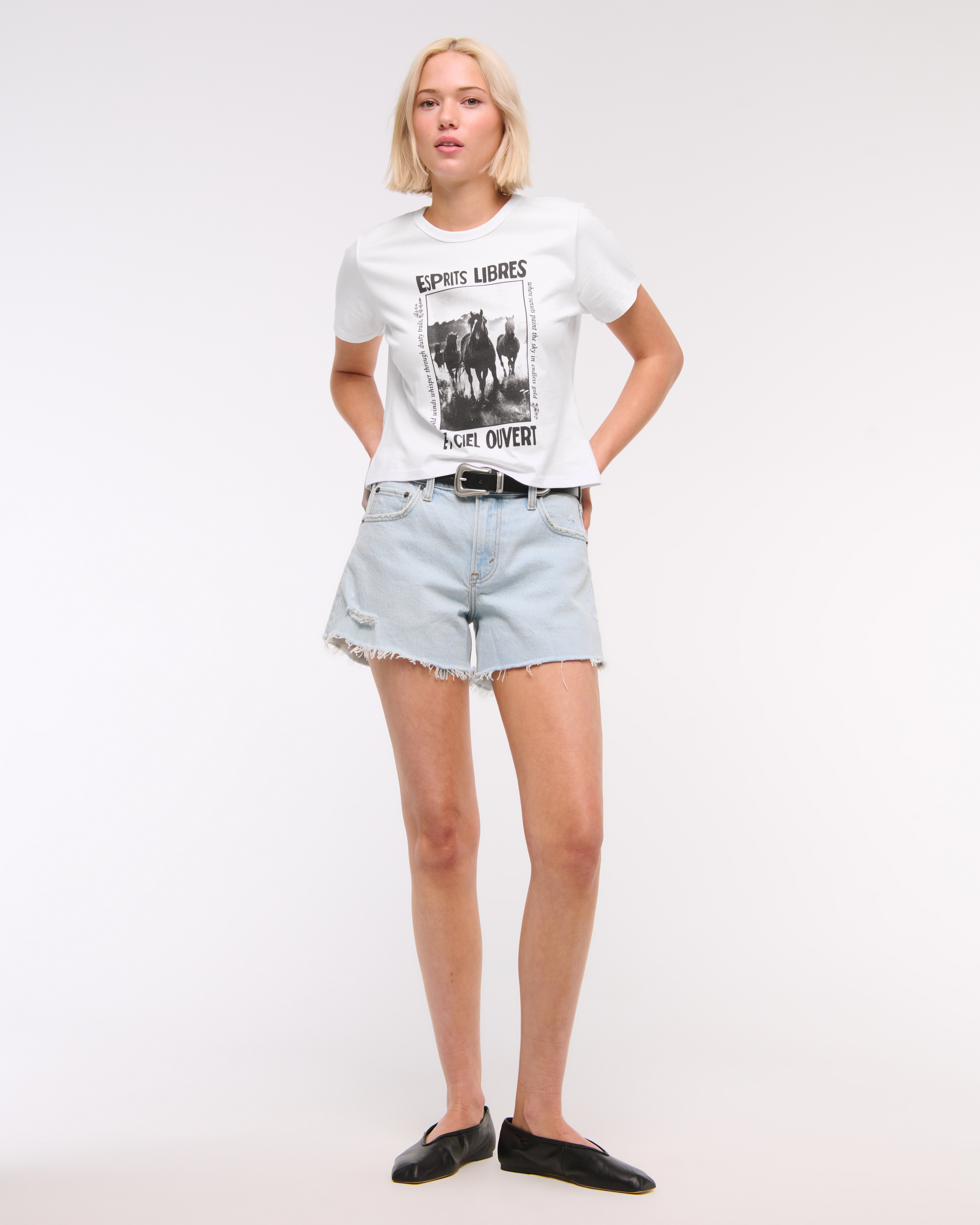 TIMELESS HIGH-WAIST SHORTS IN BLACK DENIM – Gameday Couture
