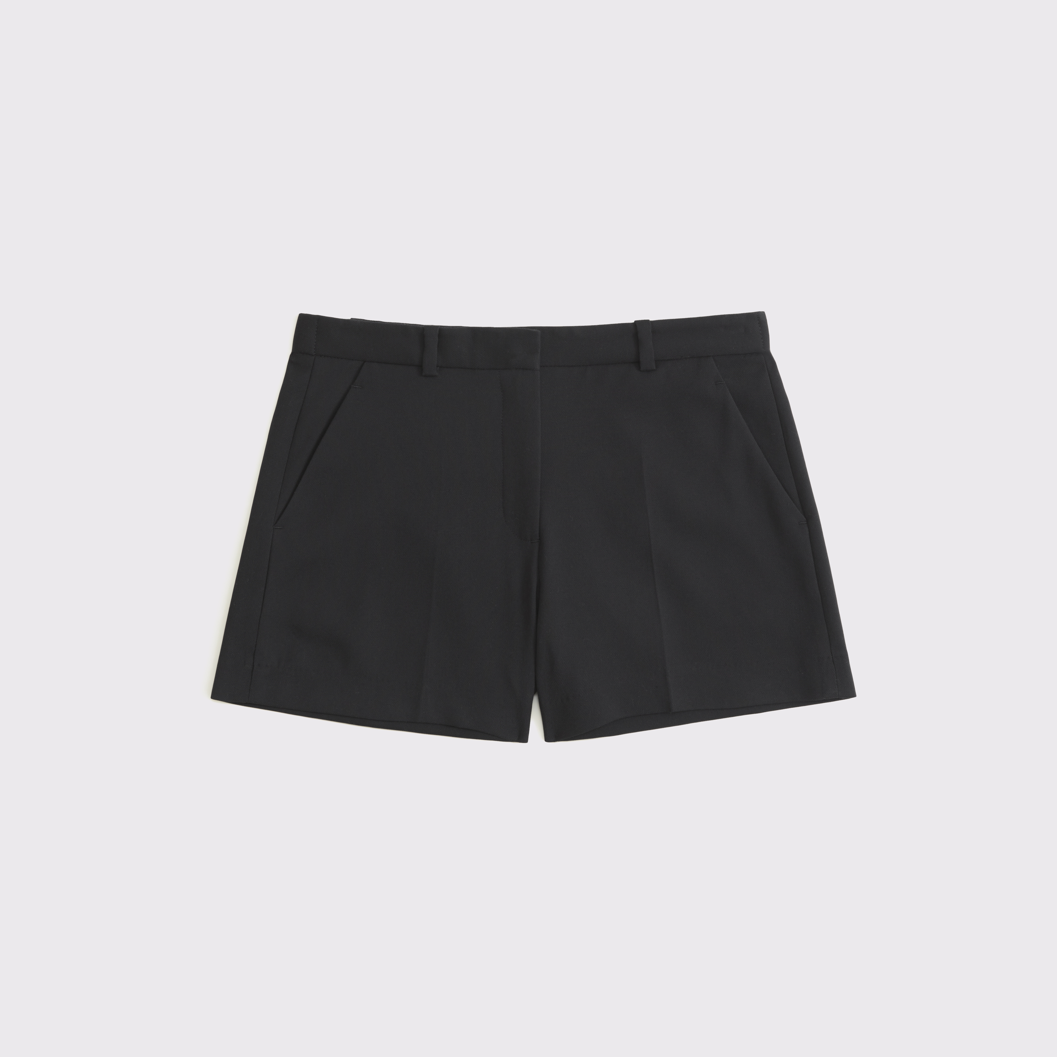 Abercrombie & Fitch Mid Rise Tailored Short In Black