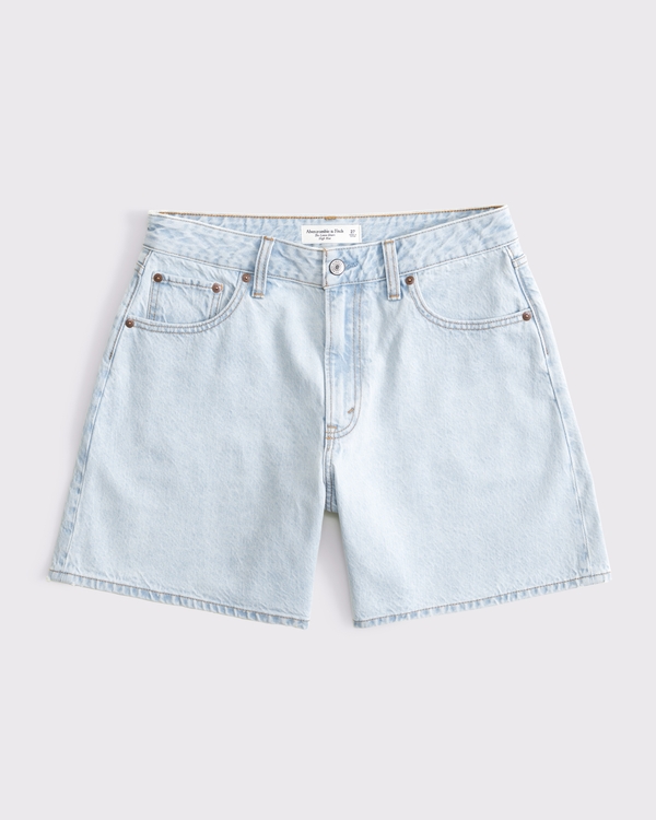 Curve Love High Rise Loose Short, Light Wash view 1