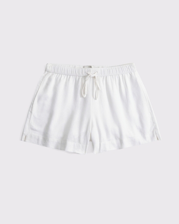 Women's Mid Rise Linen-Blend Pull-On Short | Women's Bottoms | Abercrombie.com