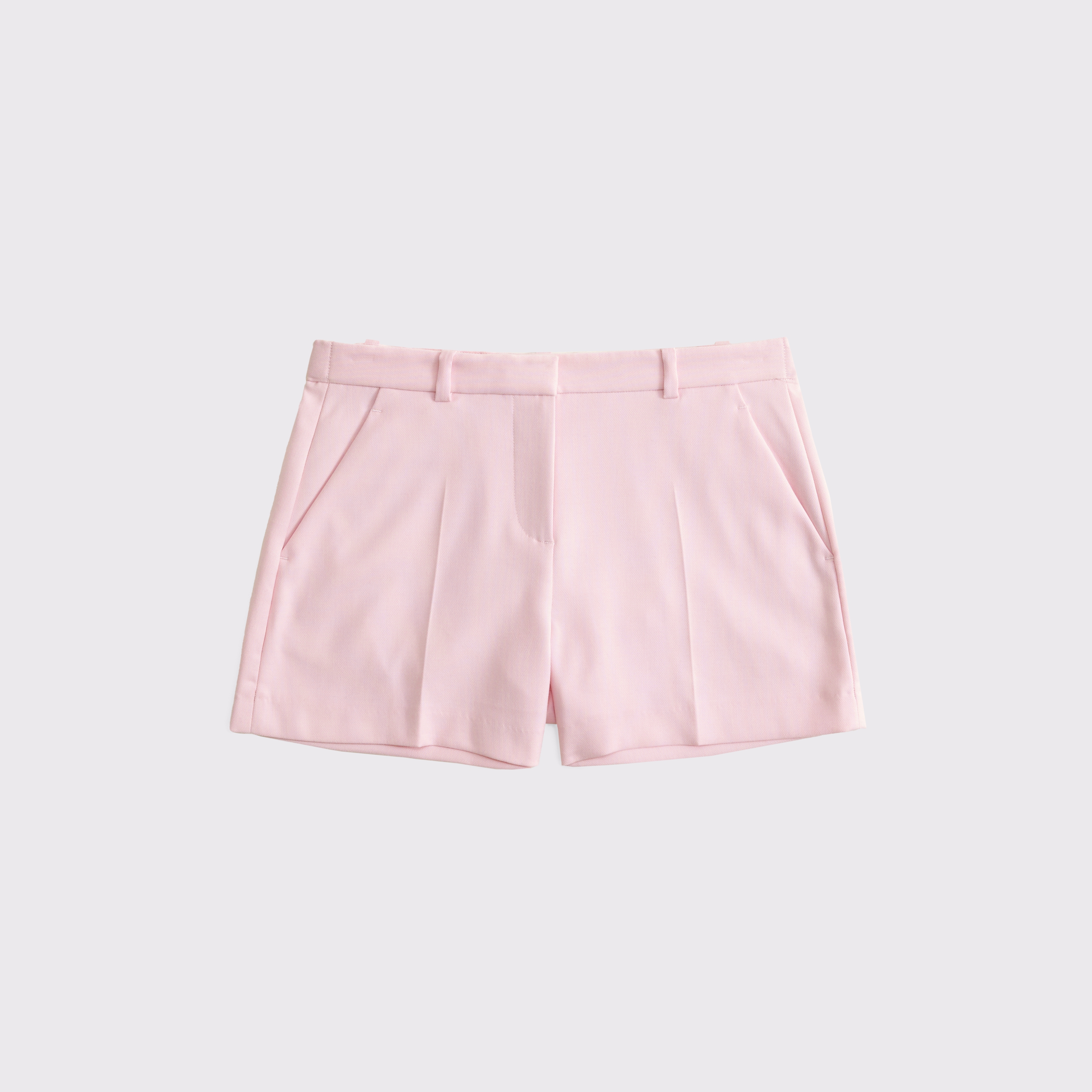 Abercrombie & Fitch Mid Rise Tailored Short In Pink