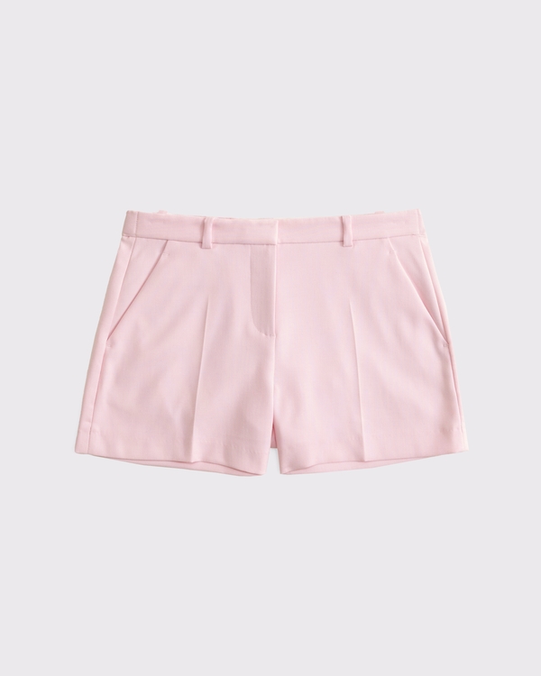 Mid Rise Tailored Short, Light Pink view 1