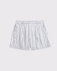 Linen-Blend High Rise Tailored Short