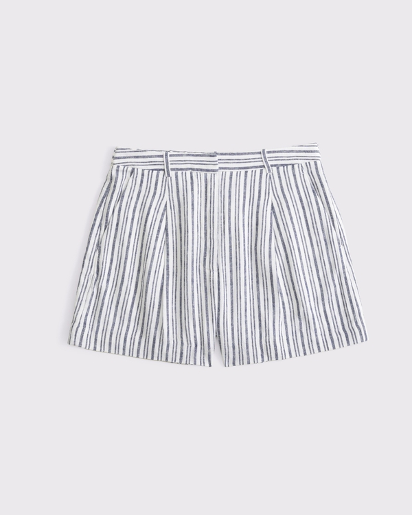 Curve Love High Rise Shorts, elegant geschnitten, Blau Mit Streifen view 1