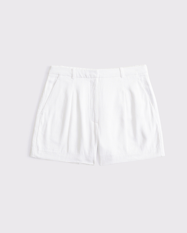 Curve Love High Rise Tailored Short, White view 1