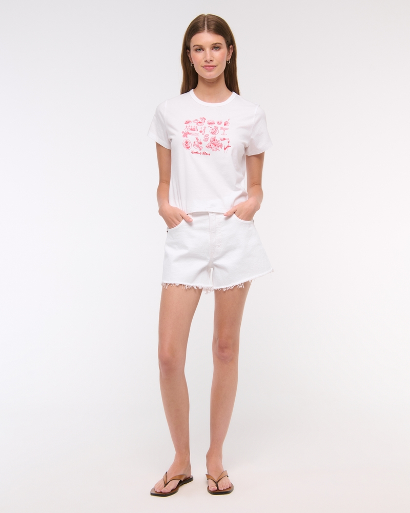 High Rise 90s Cutoff Short