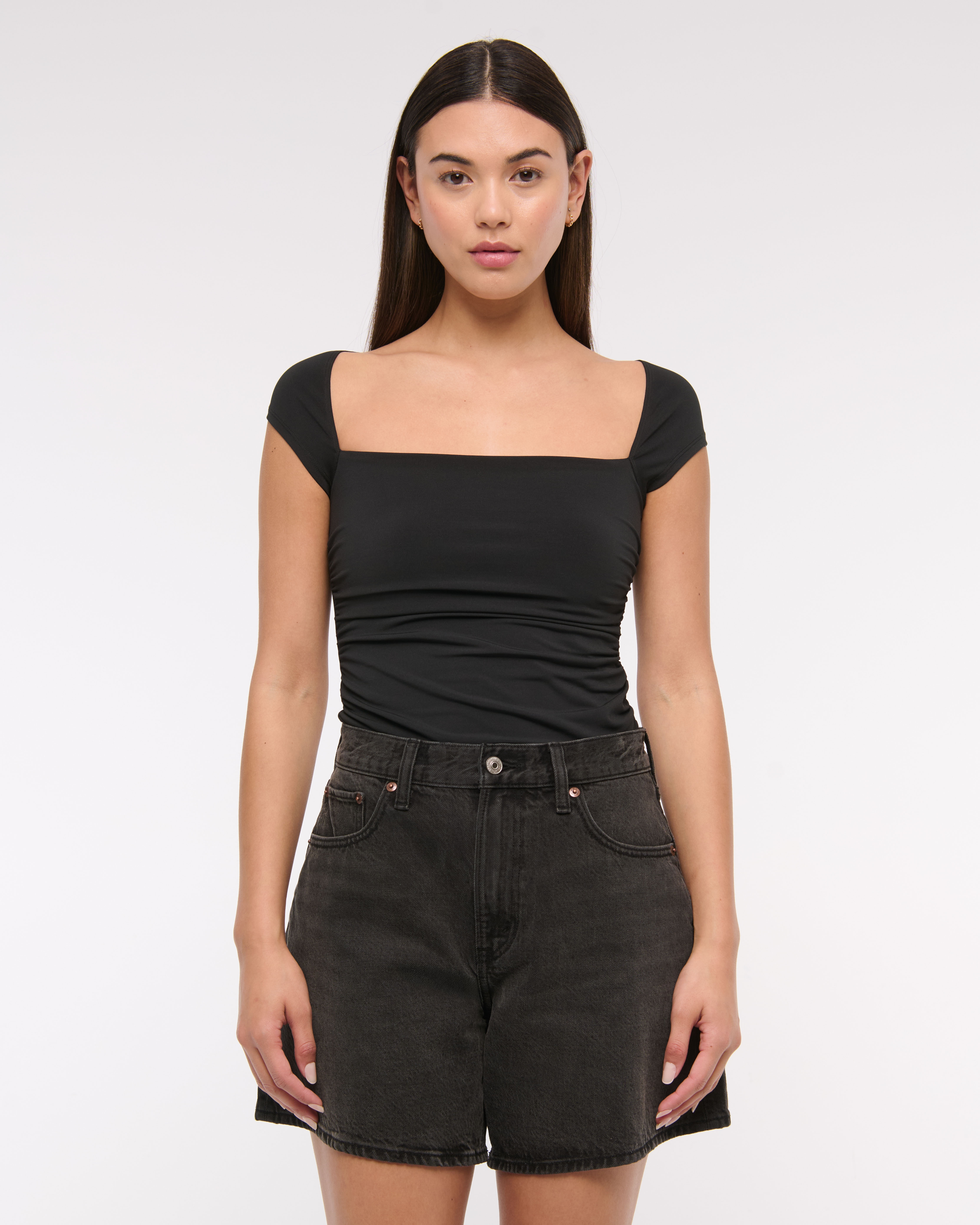 Женские брюки Abercrombie & Fitch High Rise Loose Short — фото 2