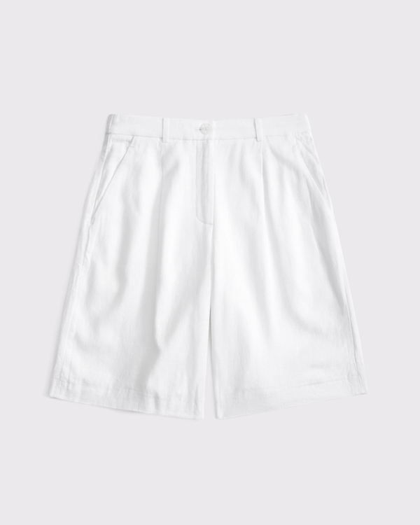Women's Mid Rise Linen-Blend Bermuda Short | Women's Sale