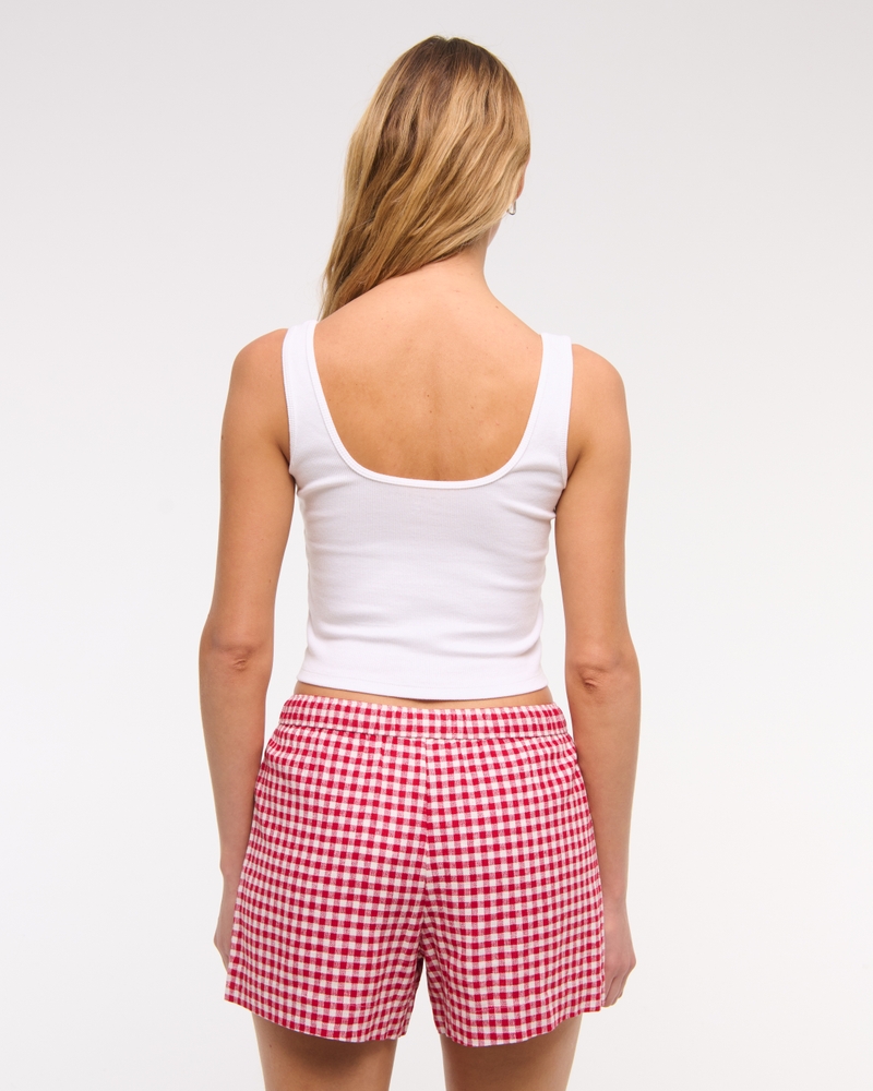 Linen-Blend Pull-On Short