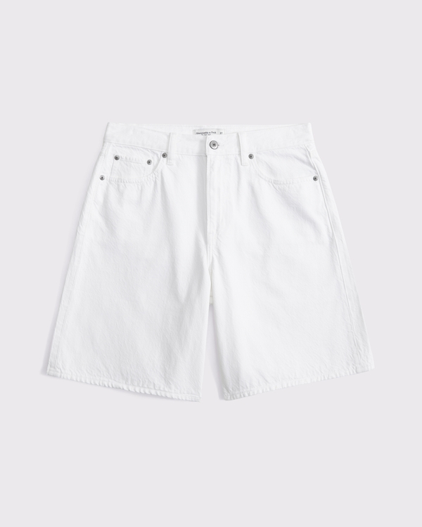 Curve Love Mid Rise Jort, White view 1