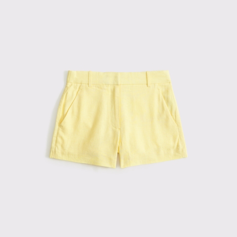 Женские брюки Abercrombie & Fitch A&F Sloane Tailored Linen-Blend Short