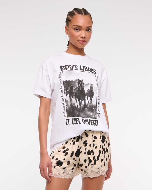 Mid Rise Flirty Short, Cow Print view 2