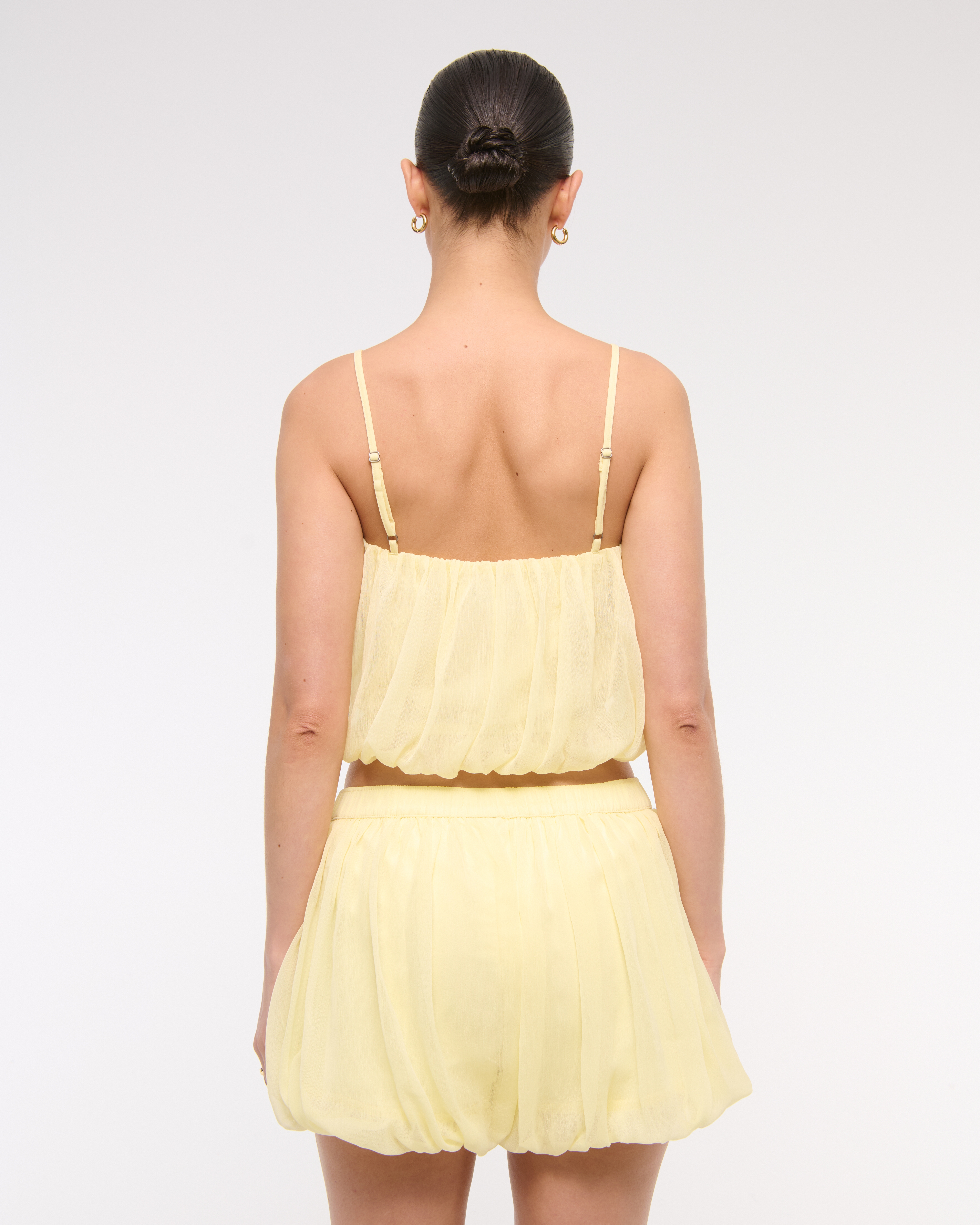little suzie TIGHT HEM BUTTON TUBE イエロー Women's Mid Rise Bubble Hem Short | Women's Bottoms