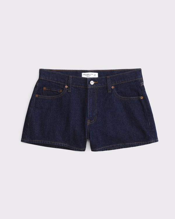 Curve Love Low Rise Mini Short, Dark Wash view 1