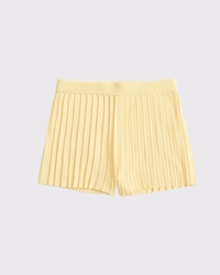 Pleated Sweater Short