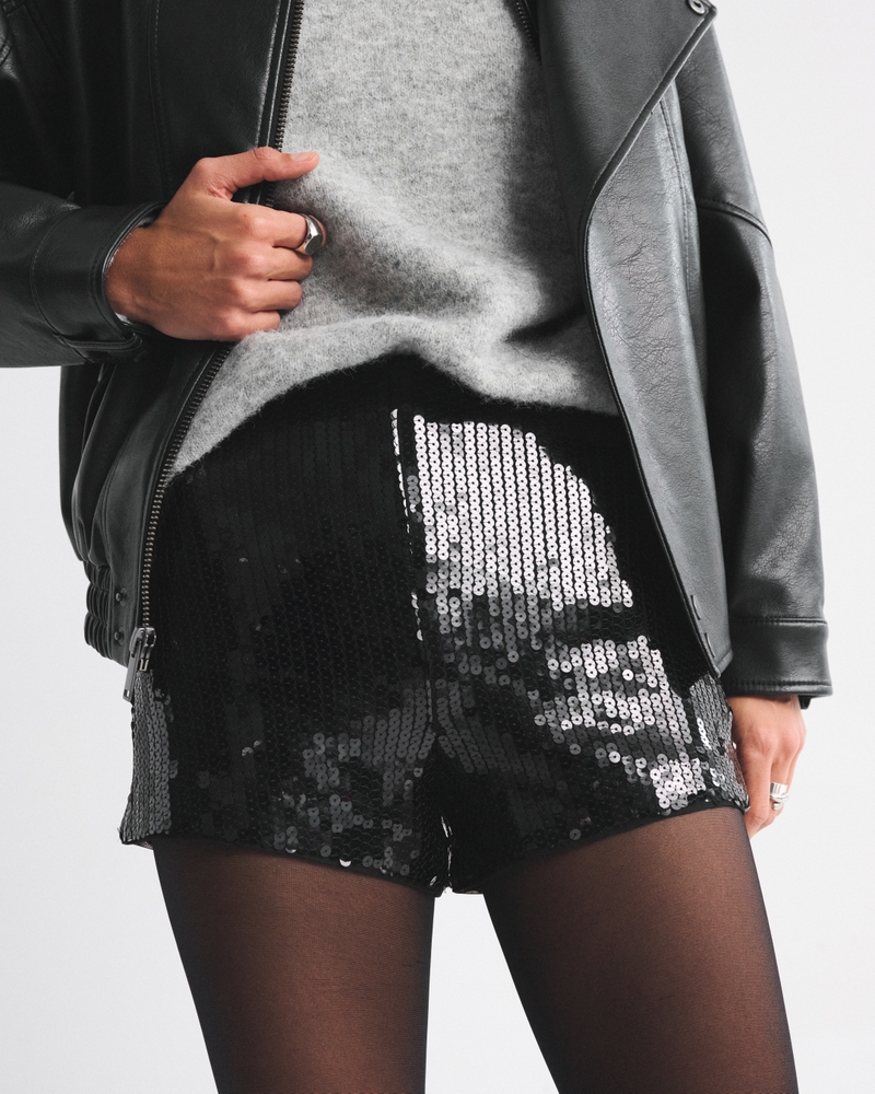 Stretch Sequin Micro Short