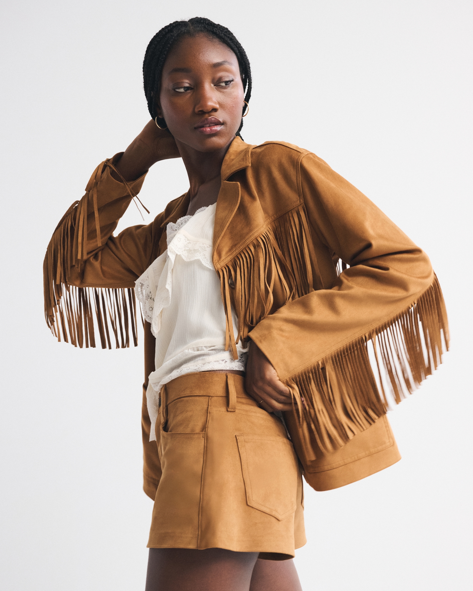 High Rise Vegan Leather Micro Short