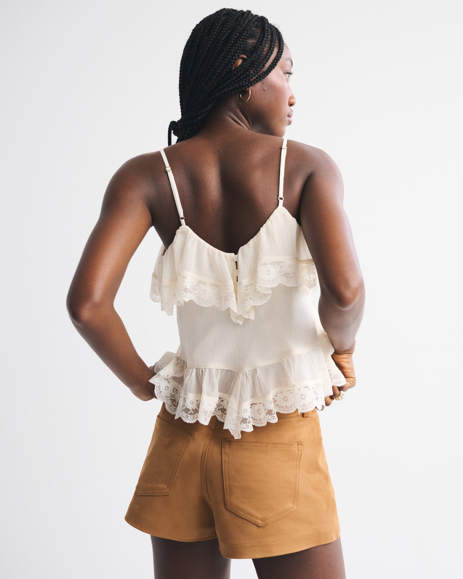 High Rise Vegan Leather Micro Short