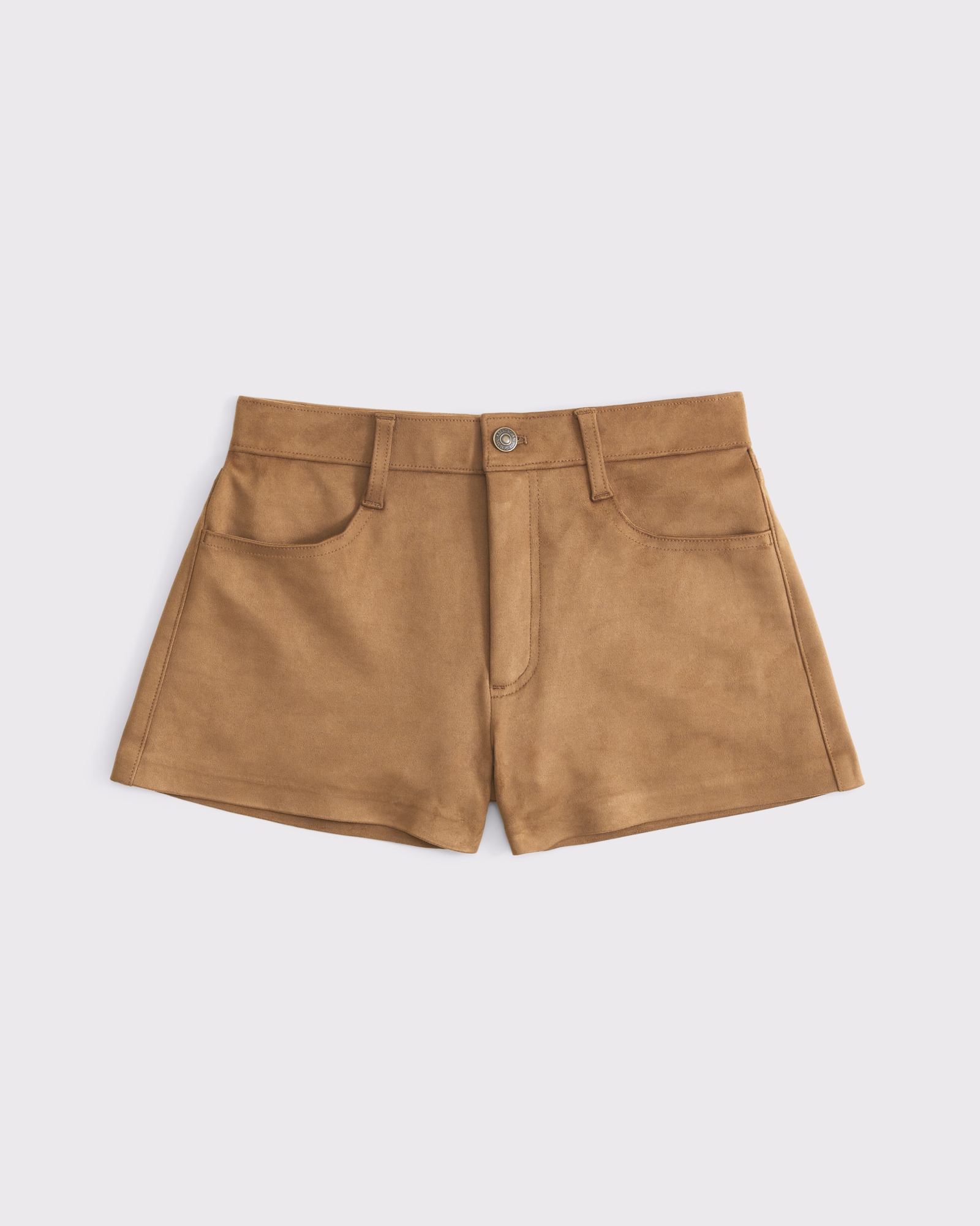 High Rise Vegan Leather Micro Short