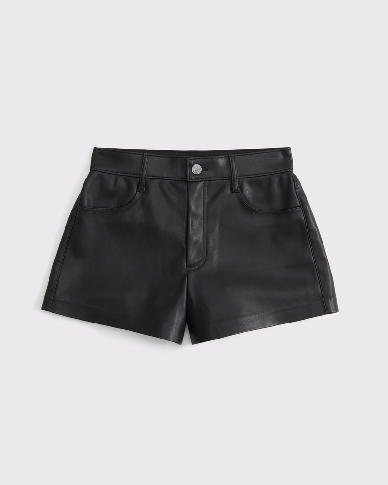 Women's High Rise Vegan Leather Micro Short | Women's Bottoms