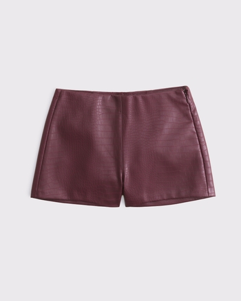 ショートパンツ [moresaucy] Leather pocket micro shorts Free People Faux Leather Micro Shorts | Pickle