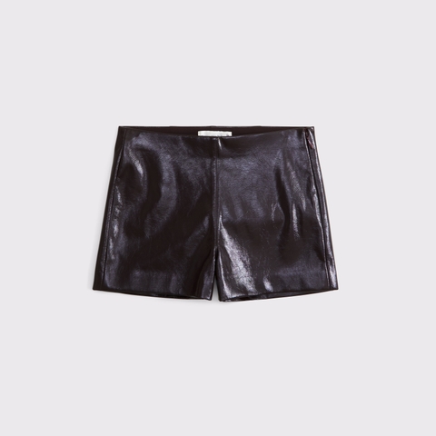 Женские брюки Abercrombie & Fitch Stretch Vegan Glossy Leather Micro Short