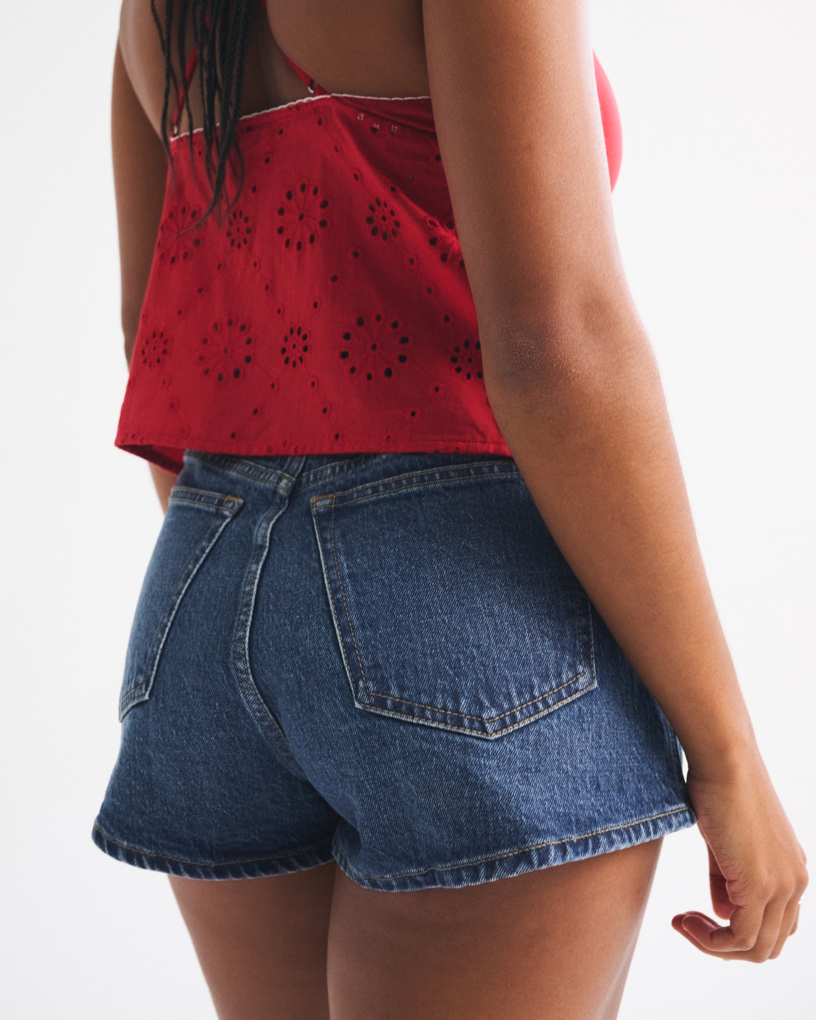 Curve Love Denim V-Waist Mini Short