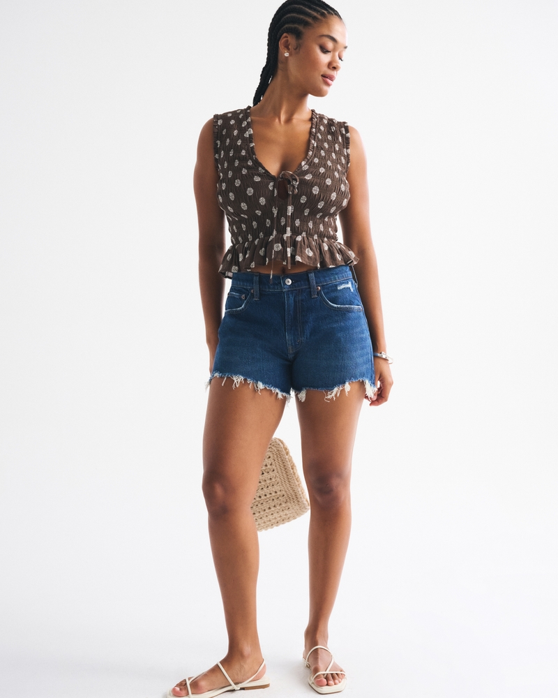 Curve Love High Rise 90s Cutoff Short