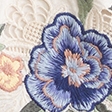 broderie crème à fleurs