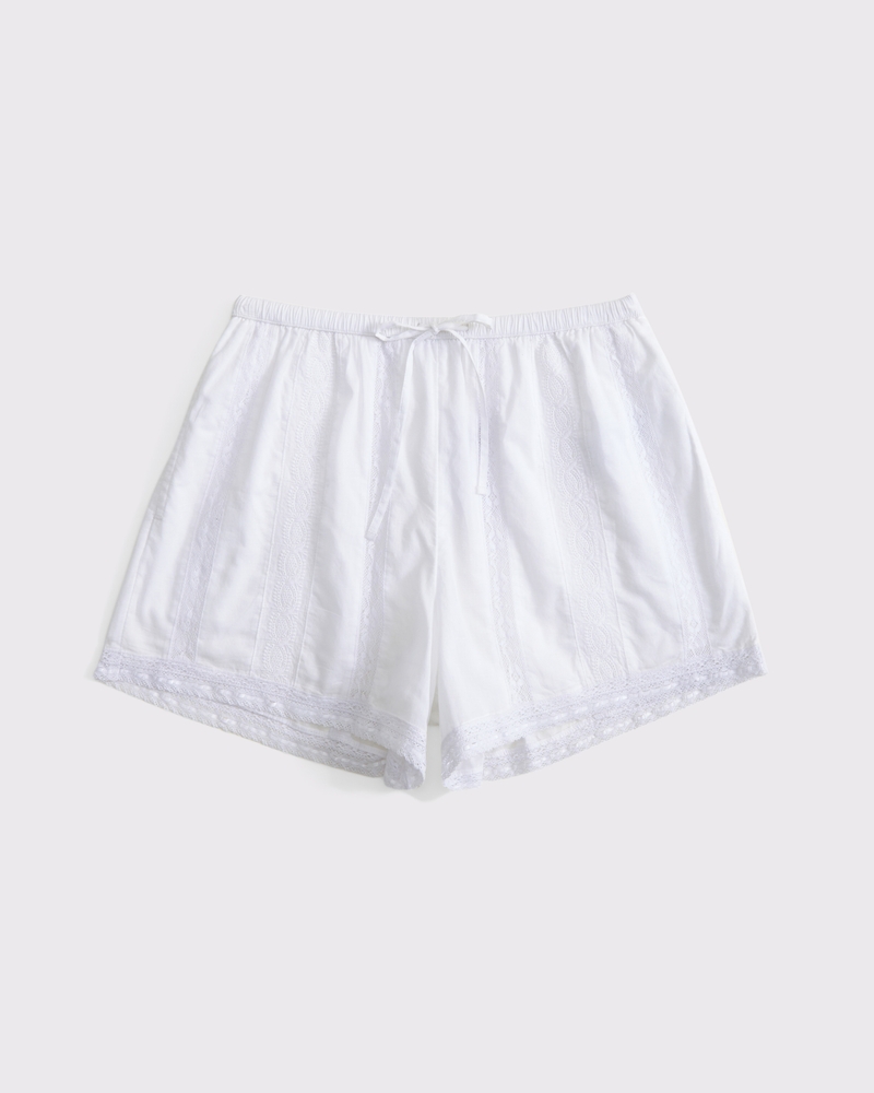 Women's Cotton Lace-Trim Pull-On Short Women's Clearance