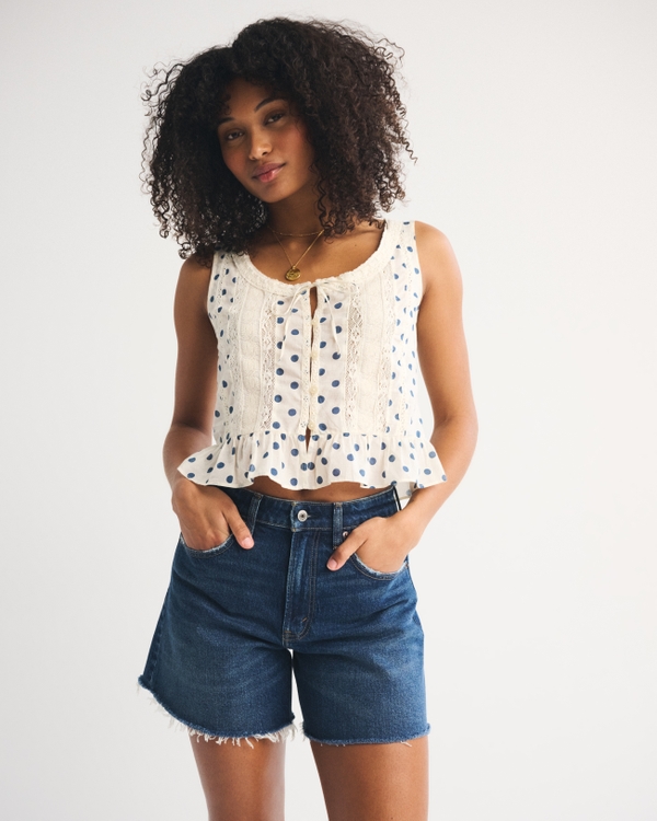 Curve Love High Rise Dad Short, Dark view 1