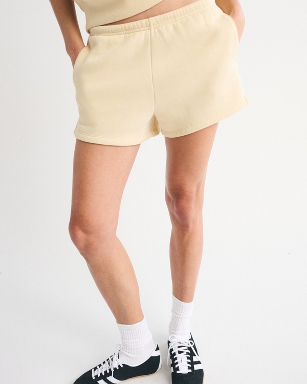 High Rise Sunday Mini Short, Light Yellow view 1