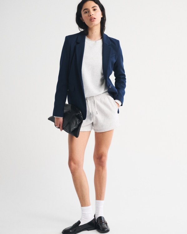 High Rise Sunday Mini Short, Light Gray view 1